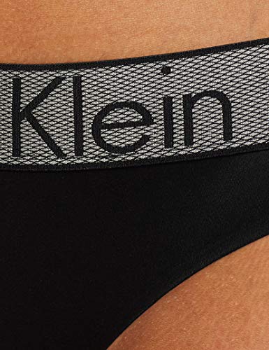 Calvin Klein Thong Tanga, Negro (Black 001), S para Mujer