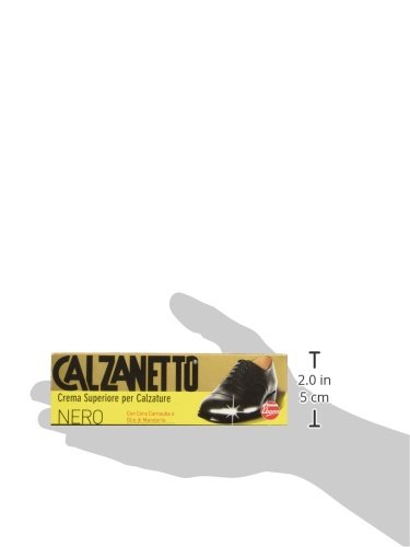 calzanetto – Crema superior para calzado con cera carnauba y aceite de almendras, 50 ml, color negro