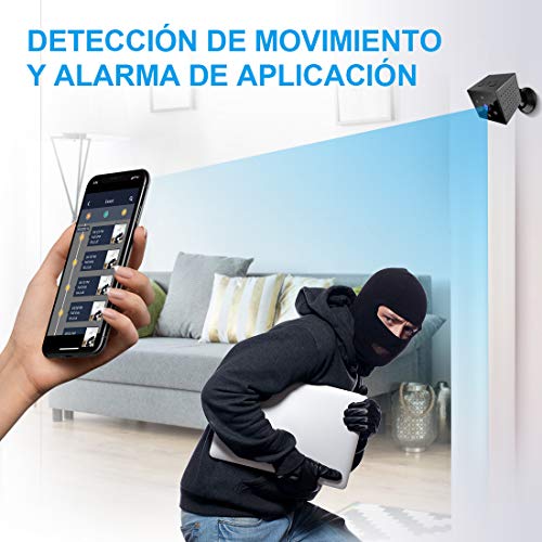 Camara Espia 1080P HD Mini WiFi Oculta Cámara Espía para Ver En El Movil, Interior Micro Cámaras De Vigilancia Larga Duracion Spy CAM con IR Visión Nocturna Detección De Movimiento