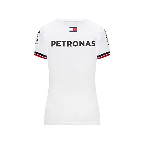 Camiseta Mercedes Benz AMG Petronas F1 para mujer 2021 Team, Blanco, X-Large