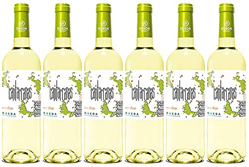 Cantarranas Verdejo, Vino Blanco D. O Rueda - 6 Botellas de 750 ml - (Total: 4.5 Lt) BODEGA CUATRO RAYAS