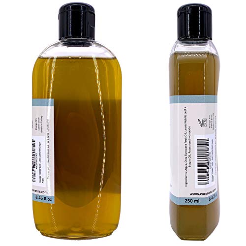 Carenesse Jabón liquido Alepo, 75% aceite de oliva + 25% aceite de laurel, producto natural, 100% vegetal, jabón liquido natural, 250 ml