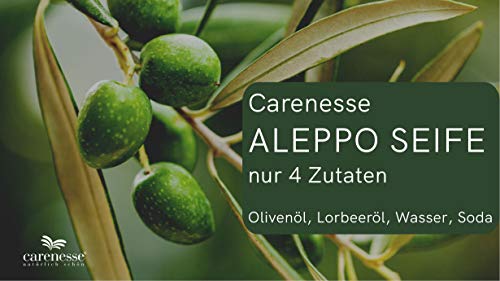 Carenesse Jabón liquido Alepo, 75% aceite de oliva + 25% aceite de laurel, producto natural, 100% vegetal, jabón liquido natural, 250 ml