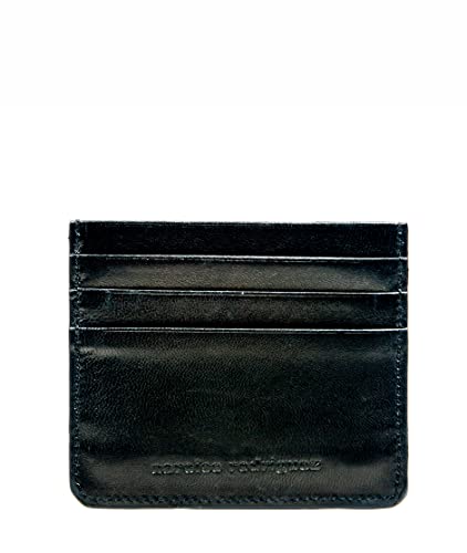 Cartera porta C/C Trend Negro Piel auténtica 100% Genuine Leather Credit Card Wallet