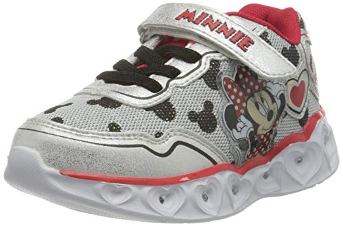 CERDÁ LIFE'S LITTLE MOMENTS Cerdá-Zapatillas LED Minnie Mouse de Color Rojo, Niñas, Plateado, 29 EU