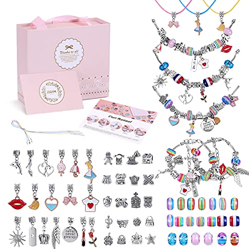 CGBOOM Juego de Pulseras de Abalorios, Kit para Hacer Pulseras Niñas, Juguetes Niñas Regalo Niña Kit Manualidades, Regalo de Navidad, Regalos para Niñas de 5 6 7 8 9 10 11 12 13 años