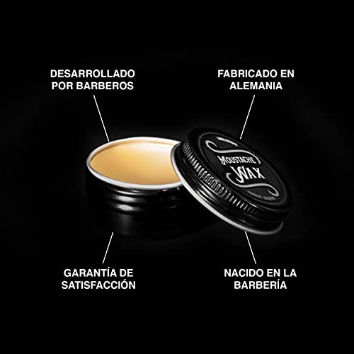 Charlemagne Moustache Wax - Cera para bigote masculino - Cera para barba - Elaborada con cera de abeja real y manteca de coco - Cera Barba Ingredientes naturales - Cuidado del bigote y de la barba