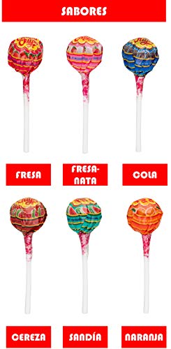 Chupa Chups Caramelo con Palo de Sabores Variados, 150 x 12g