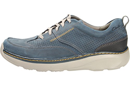 Clarks Charton Mix, Zapatos de Cordones Derby Hombre, Azul (Navy Leather), 39.5 EU