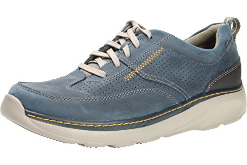 Clarks Charton Mix, Zapatos de Cordones Derby Hombre, Azul (Navy Leather), 39.5 EU