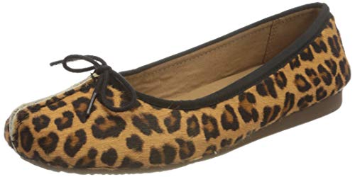 Clarks Freckle Ice, Zapatos Tipo Ballet Mujer, Pony Leopardo PRT, 40 EU