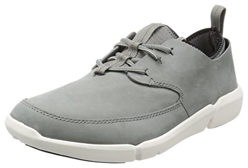 Clarks Triflow Form, Zapatillas Hombre, Gris (Grey Nubuck), 42 EU