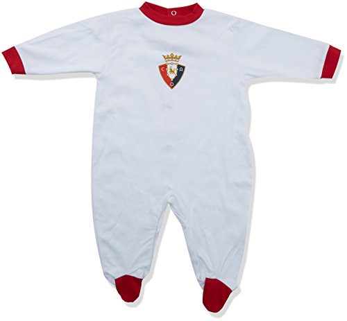 Club Atlético Osasuna Pelosa Pelele, Bebé-Niños, Blanco (Blanco/Rojo), 3 meses