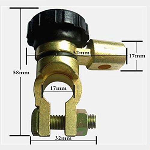 Cocar 17mm Diámetro Universal Coche Camión Barcos Batería Terminal Enlace Interruptor Parts Desconecte de Corte Quick L Forma para Menor Superior habitación