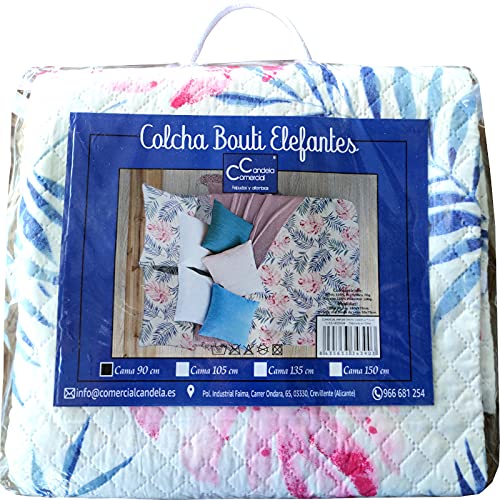 Colcha Bouti Primavera y Verano Flores Colores Alegres para Cama de (Cama 150)