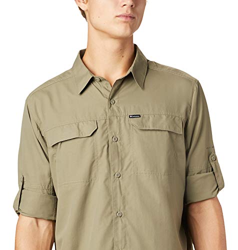 Columbia Silver Ridge 2.0 Camisa de Manga Larga, Hombre, Verde (Sage), S