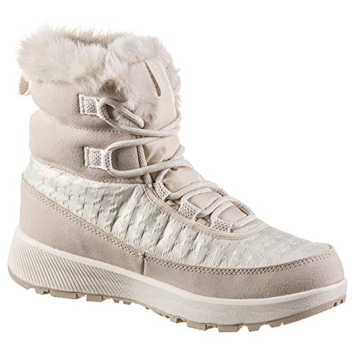 Columbia SLOPESIDE Peak Luxe, Botas para Nieve Mujer, Marrón (Dark Stone/Sea Salt), 39 EU