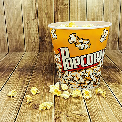 com-four® 8X Cubo de Palomitas de maíz - Cuenco de Palomitas de maíz con una Capacidad de 2,8 litros - Bol de Palomitas para la Cine en casa (08 Piezas)