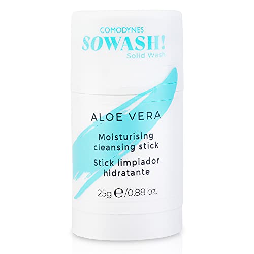 Comodynes Sowash - Limpiador Facial Hidratante en Barra con Aloe Vera, para Pieles Secas, 25 Gramo