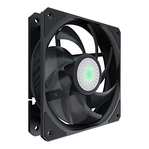 Cooler Master SickleFlow 120 V2 Ventilador Negro y Caja, Aspas Air Balance Renovadas Mejor Equilibrio Aire, 62 CFM, 2.5 mmH2O, 8 a 27 dBA, Negro