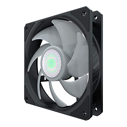 Cooler Master SickleFlow 120 V2 Ventilador Negro y Caja, Aspas Air Balance Renovadas Mejor Equilibrio Aire, 62 CFM, 2.5 mmH2O, 8 a 27 dBA, Negro