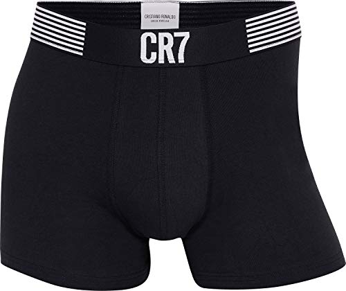 CR7 CRISTIANO RONALDO Cr7-Paquete de 5 baúles de algodón para Hombre Bañadores Ajustados, Negro, Negro, Azul, Gris Claro, XXL