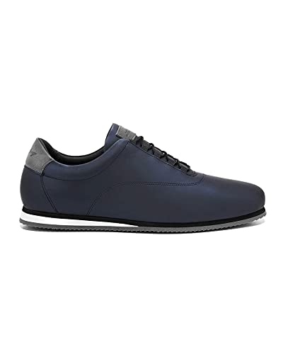 Crashers | Zapatos Casual de Hombre | Onyx Blue | Zapato de Piel Ecológico | Plantilla de Gel Extraible | Cómodo | Transpirable | 40 EU