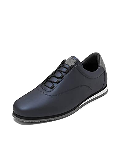 Crashers | Zapatos Casual de Hombre | Onyx Blue | Zapato de Piel Ecológico | Plantilla de Gel Extraible | Cómodo | Transpirable | 40 EU