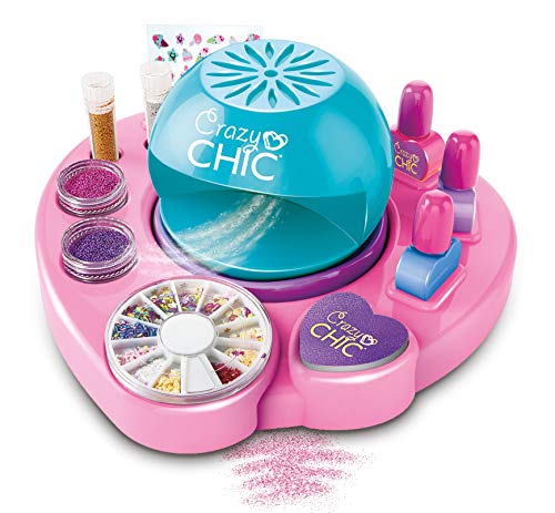 Crazy Chic Clementoni- Chic-Cool Nails Maquillaje niña Set manicura, Multicolor (Clementoni S.p.A 18599) + Clementoni-15225 Decora tu Cabello Juego para Decorar el Cabello a Partir de 6 años