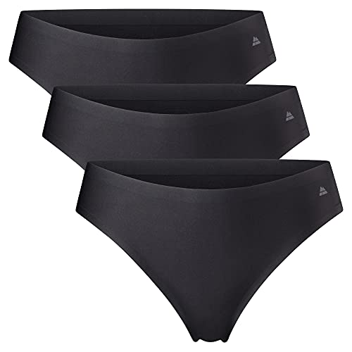 DANISH ENDURANCE Tanga Mujer Materiales Reciclados Pack de 3 (Negro, X-Large)