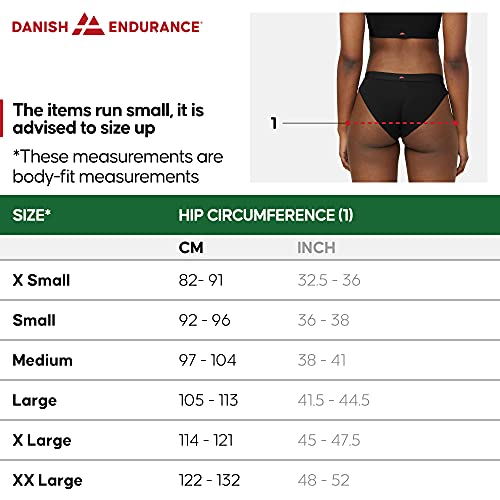 DANISH ENDURANCE Tanga Mujer Materiales Reciclados Pack de 3 (Negro, X-Large)