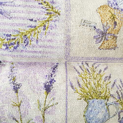 Decolores | Cojín Térmico de Semillas | 25 x 30 cm | Aroma a Lavanda | Efecto Calor y Frío | Apto para Microondas y Congelador | Funda Lavable | Estampado de Lavandas