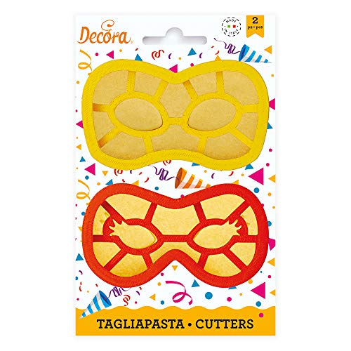 Decora 0255136 Cortadores de masa Máscaras de Carnaval, Plastic