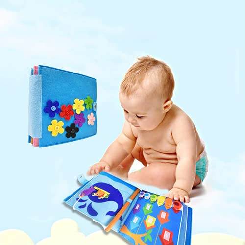 DeFieltro Libro Sensorial de Fieltro Montessori para Bebes y Niños. Libros en Tela para Bebe - Cuento Blando e Interactivo con Texturas - Paneles Quiet Book.