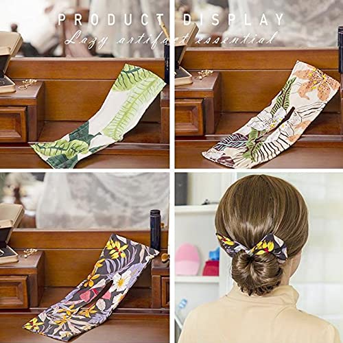 Deft Bun Bollo hábil, Moño Hábil para el Cabello Clip Mágico de Tela Multicolor con Clase Peinado de Giro Francés Donut Bun Herramienta de Peinado Imprescindible (Creamy white)