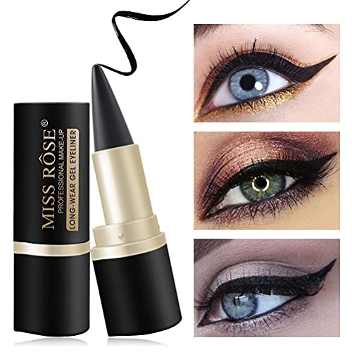 Delineador de ojos Maquillaje Ojos Lápiz de larga duración Impermeable Gel negro Delineador de ojos Accesorios cosméticos Herramienta de maquillaje Regalos para mujeres Dama