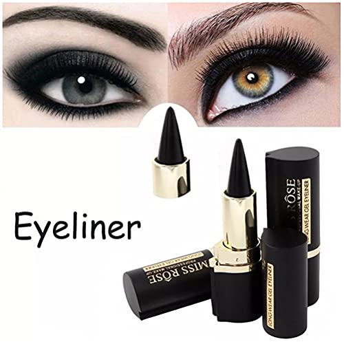 Delineador de ojos Maquillaje Ojos Lápiz de larga duración Impermeable Gel negro Delineador de ojos Accesorios cosméticos Herramienta de maquillaje Regalos para mujeres Dama