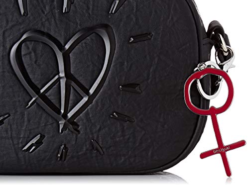 Desigual Bag Legend Virginia, Bolso Cruzado para Mujer, Negro (Negro), 15x6.8x20 Centimeters (B x H x T)