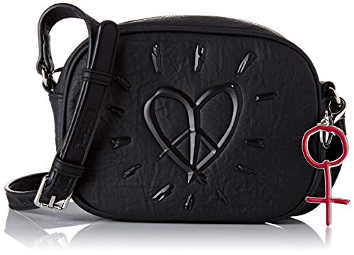 Desigual Bag Legend Virginia, Bolso Cruzado para Mujer, Negro (Negro), 15x6.8x20 Centimeters (B x H x T)