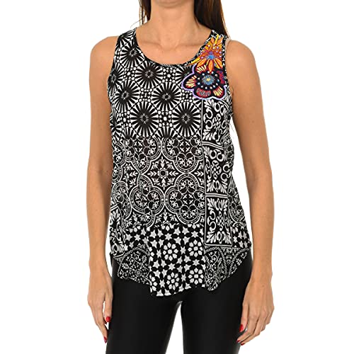 Desigual Dixit Blusa, Negro, M para Mujer