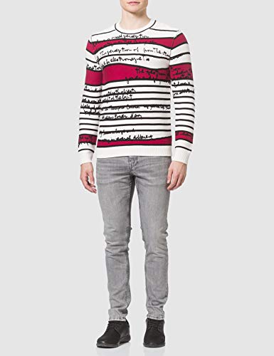 Desigual Jers_atlantico Sudadera, Blanco, M para Hombre