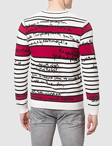 Desigual Jers_atlantico Sudadera, Blanco, M para Hombre