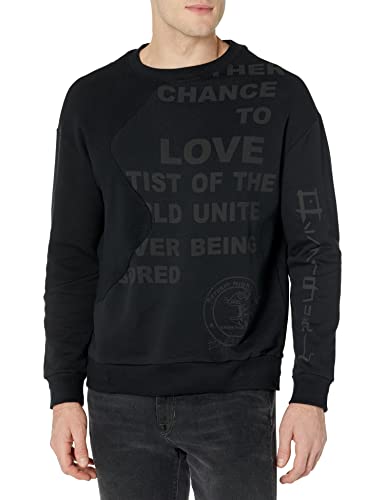 Desigual Sweat_Wayne Sudadera, Negro, L para Hombre