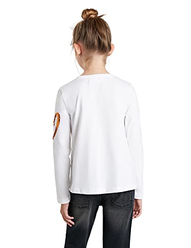 Desigual TS_Flor Camiseta, Blanco, 3-4 Años para Niñas