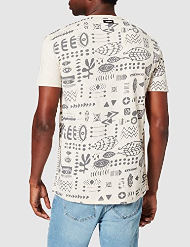 Desigual TS_Jason Camiseta, Blanco, M para Hombre