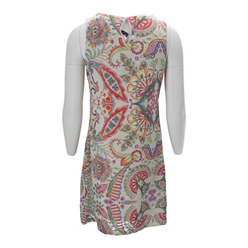 Desigual Vest_LÁGRIMA VALKIRIA Vestido, Beige (Crudo Shiny 1024), Medium para Mujer