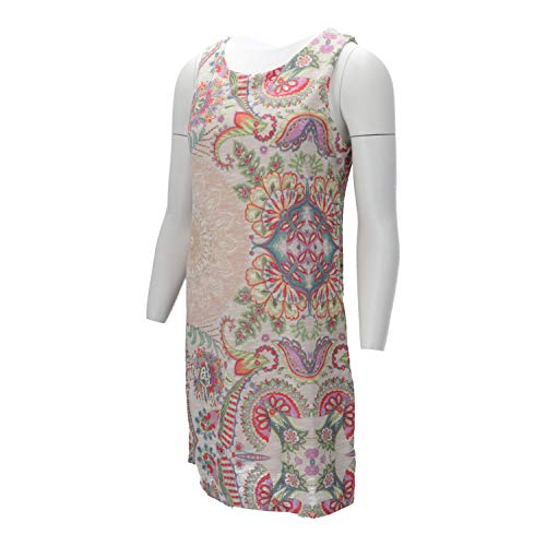 Desigual Vest_LÁGRIMA VALKIRIA Vestido, Beige (Crudo Shiny 1024), Medium para Mujer