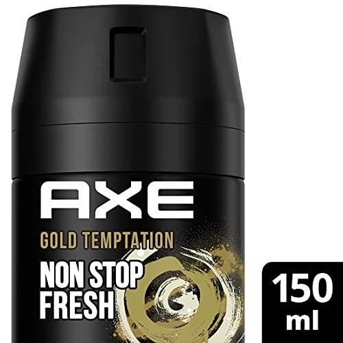 Desodorante Axe Gold Temptation sin sales de aluminio, 150 ml, 3 unidades (3 x 150 ml)