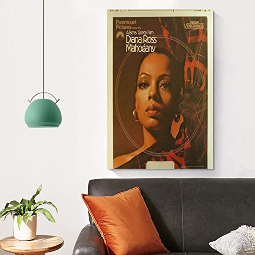 Diana Ross Mahoeany - Póster de pared, diseño moderno de lienzo para colgar en el núcleo, regalo elegante para hotel, oficina, sala de estar, dormitorio y videojuegos, 60 x 90 cm