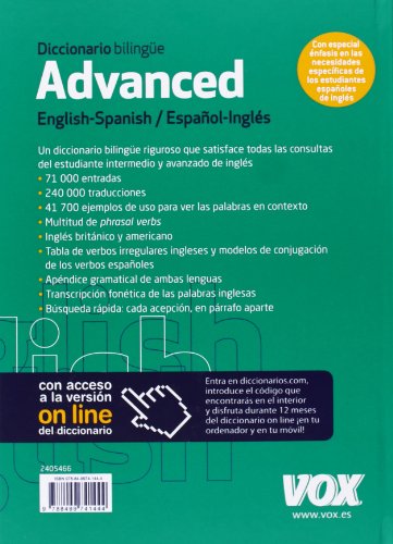 Diccionario Advanced English-Spanish / Español-Inglés (VOX - Lengua Inglesa - Diccionarios Generales)